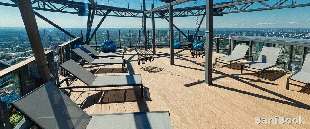 Баня на дровах Sky infinity pool