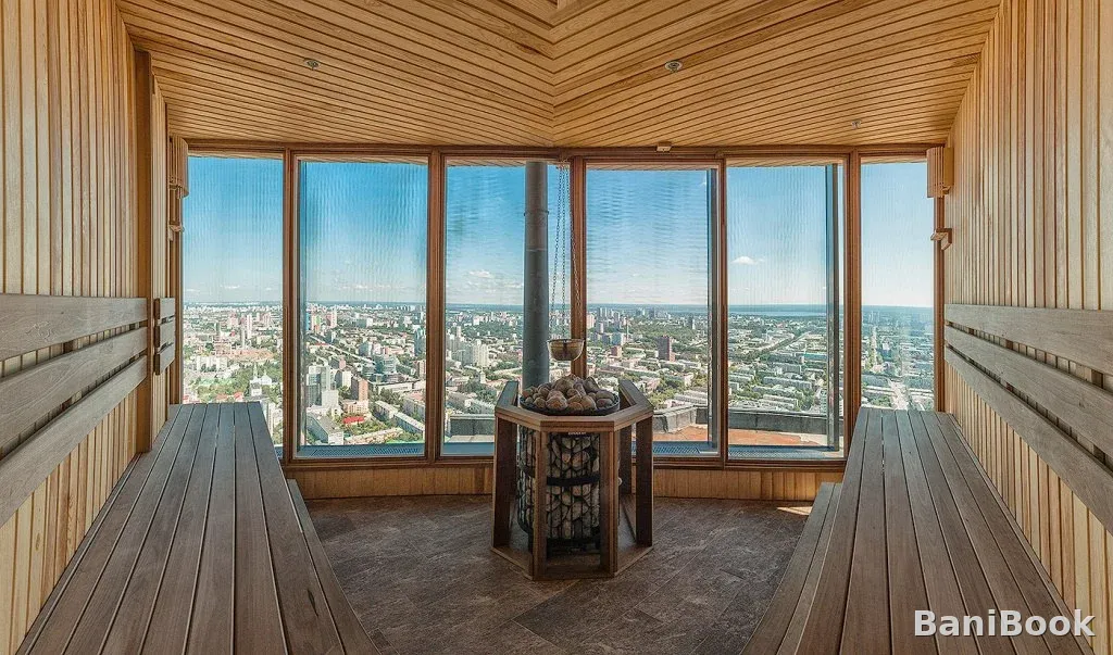 Баня на дровах Sky infinity pool