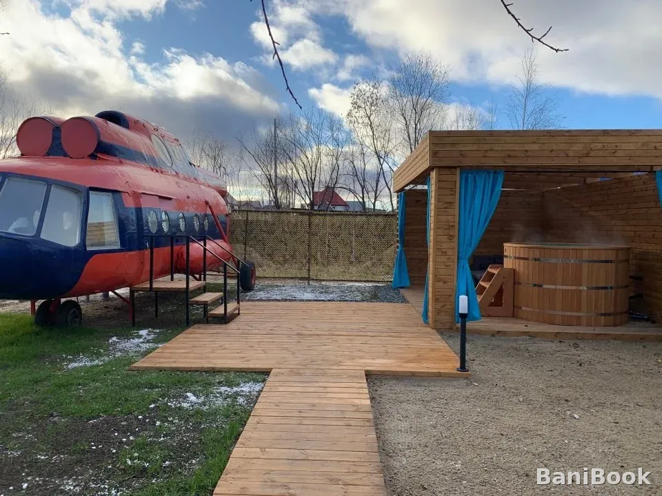 Баня Вертолет — финская сауна в Ханты-Мансийске, фото